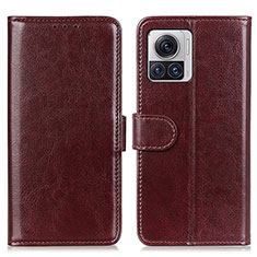 Funda de Cuero Cartera con Soporte Carcasa M03L para Motorola Moto Edge 30 Ultra 5G Marron