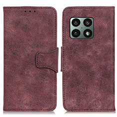 Funda de Cuero Cartera con Soporte Carcasa M03L para OnePlus 10 Pro 5G Morado