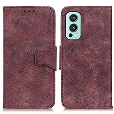 Funda de Cuero Cartera con Soporte Carcasa M03L para OnePlus Nord 2 5G Morado