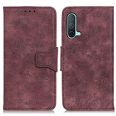 Funda de Cuero Cartera con Soporte Carcasa M03L para OnePlus Nord CE 5G Morado