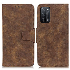 Funda de Cuero Cartera con Soporte Carcasa M03L para Oppo A53s 5G Marron