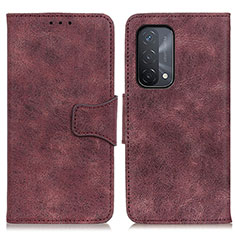 Funda de Cuero Cartera con Soporte Carcasa M03L para Oppo A54 5G Morado