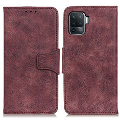 Funda de Cuero Cartera con Soporte Carcasa M03L para Oppo A94 4G Morado