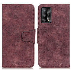 Funda de Cuero Cartera con Soporte Carcasa M03L para Oppo Reno6 Lite Morado