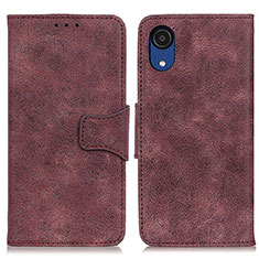 Funda de Cuero Cartera con Soporte Carcasa M03L para Samsung Galaxy A03 Core Morado