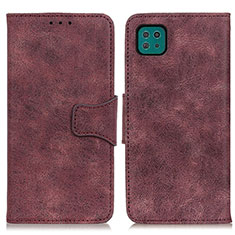 Funda de Cuero Cartera con Soporte Carcasa M03L para Samsung Galaxy F42 5G Morado