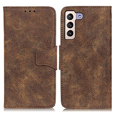 Funda de Cuero Cartera con Soporte Carcasa M03L para Samsung Galaxy S22 Plus 5G Marron