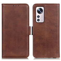 Funda de Cuero Cartera con Soporte Carcasa M03L para Xiaomi Mi 12 5G Marron