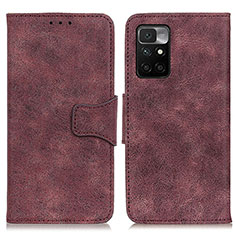 Funda de Cuero Cartera con Soporte Carcasa M03L para Xiaomi Redmi 10 4G Morado