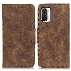 Funda de Cuero Cartera con Soporte Carcasa M03L para Xiaomi Redmi K40 Pro+ Plus 5G Marron