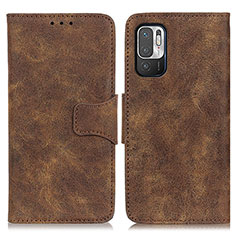 Funda de Cuero Cartera con Soporte Carcasa M03L para Xiaomi Redmi Note 10 5G Marron