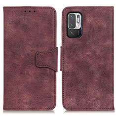 Funda de Cuero Cartera con Soporte Carcasa M03L para Xiaomi Redmi Note 10 5G Morado