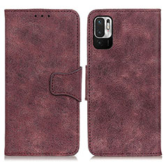 Funda de Cuero Cartera con Soporte Carcasa M03L para Xiaomi Redmi Note 10 JE 5G Morado