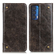 Funda de Cuero Cartera con Soporte Carcasa M04L para Motorola Moto Edge (2021) 5G Bronze