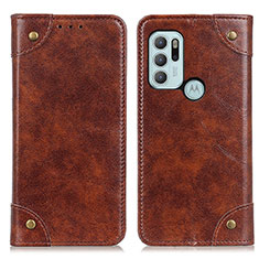 Funda de Cuero Cartera con Soporte Carcasa M04L para Motorola Moto G60s Marron