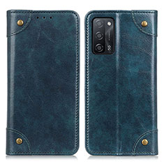 Funda de Cuero Cartera con Soporte Carcasa M04L para Oppo A55 5G Azul