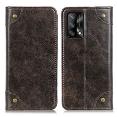 Funda de Cuero Cartera con Soporte Carcasa M04L para Oppo A74 4G Bronze