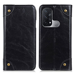 Funda de Cuero Cartera con Soporte Carcasa M04L para Oppo Reno5 A Negro