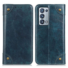 Funda de Cuero Cartera con Soporte Carcasa M04L para Oppo Reno6 Pro 5G Azul