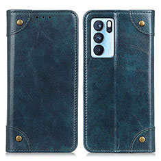 Funda de Cuero Cartera con Soporte Carcasa M04L para Oppo Reno6 Pro 5G India Azul