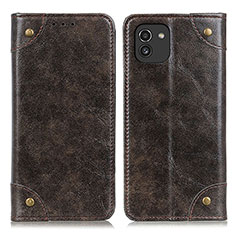 Funda de Cuero Cartera con Soporte Carcasa M04L para Samsung Galaxy A03 Bronze