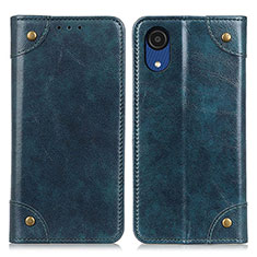 Funda de Cuero Cartera con Soporte Carcasa M04L para Samsung Galaxy A03 Core Azul