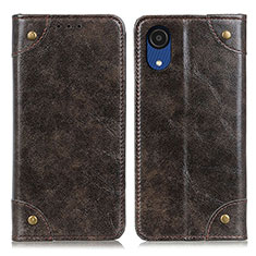 Funda de Cuero Cartera con Soporte Carcasa M04L para Samsung Galaxy A03 Core Bronze