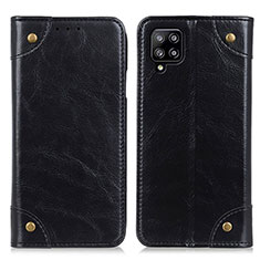 Funda de Cuero Cartera con Soporte Carcasa M04L para Samsung Galaxy A22 4G Negro