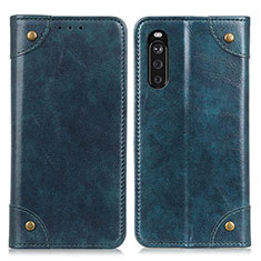 Funda de Cuero Cartera con Soporte Carcasa M04L para Sony Xperia 10 III Lite Azul