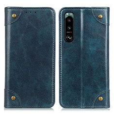 Funda de Cuero Cartera con Soporte Carcasa M04L para Sony Xperia 5 III Azul