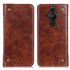 Funda de Cuero Cartera con Soporte Carcasa M04L para Sony Xperia PRO-I Marron