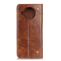 Funda de Cuero Cartera con Soporte Carcasa M04L para Xiaomi Mi 10i 5G Marron