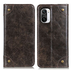 Funda de Cuero Cartera con Soporte Carcasa M04L para Xiaomi Mi 11i 5G Bronze