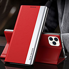 Funda de Cuero Cartera con Soporte Carcasa M05 para Apple iPhone 15 Pro Max Rojo