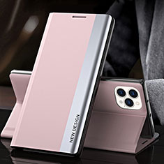 Funda de Cuero Cartera con Soporte Carcasa M05 para Apple iPhone 15 Pro Oro Rosa