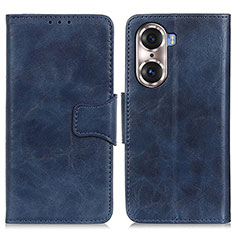 Funda de Cuero Cartera con Soporte Carcasa M05L para Huawei Honor 60 5G Azul