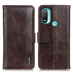 Funda de Cuero Cartera con Soporte Carcasa M05L para Motorola Moto E20 Marron