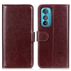 Funda de Cuero Cartera con Soporte Carcasa M05L para Motorola Moto Edge 30 5G Marron