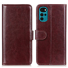 Funda de Cuero Cartera con Soporte Carcasa M05L para Motorola Moto G22 Marron