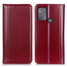 Funda de Cuero Cartera con Soporte Carcasa M05L para Motorola Moto G50 Rojo