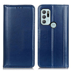 Funda de Cuero Cartera con Soporte Carcasa M05L para Motorola Moto G60s Azul