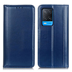 Funda de Cuero Cartera con Soporte Carcasa M05L para Oppo A54 4G Azul