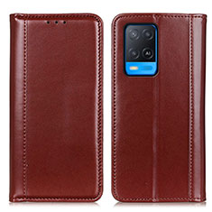 Funda de Cuero Cartera con Soporte Carcasa M05L para Oppo A54 4G Marron