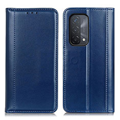 Funda de Cuero Cartera con Soporte Carcasa M05L para Oppo A54 5G Azul