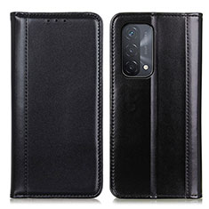 Funda de Cuero Cartera con Soporte Carcasa M05L para Oppo A54 5G Negro