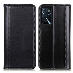 Funda de Cuero Cartera con Soporte Carcasa M05L para Oppo A54s Negro