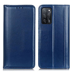 Funda de Cuero Cartera con Soporte Carcasa M05L para Oppo A55 5G Azul