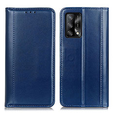 Funda de Cuero Cartera con Soporte Carcasa M05L para Oppo A74 4G Azul