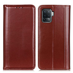 Funda de Cuero Cartera con Soporte Carcasa M05L para Oppo A94 4G Marron