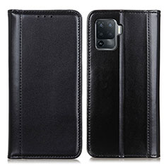 Funda de Cuero Cartera con Soporte Carcasa M05L para Oppo A94 4G Negro